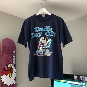 Vintage 1971 Snoopy Peanuts Dads Day Off T-Shirt